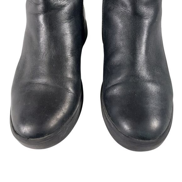 NATURALIZER! BLACK GENUINE LEATHER DUAL ZIPPER, PADDED INNER ANKLE BOOTS! SZ 8M - Picture 5 of 10